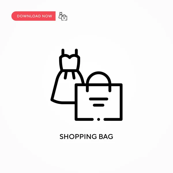 Ícone Vetor Saco Compras Ilustração Vetorial Plana Moderna Simples Para — Vetor de Stock