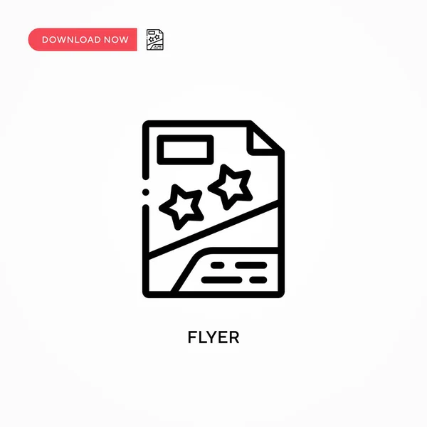 Flyer Vector Icon Modern Simple Flat Vector Illustration Web Site — Stock Vector