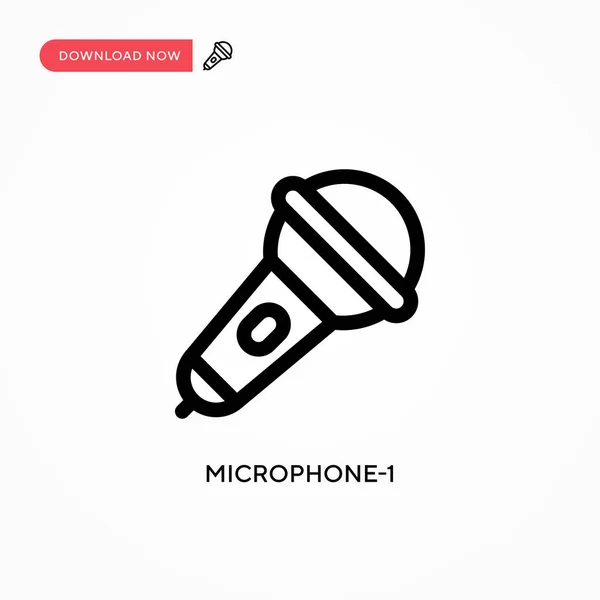 Icône Vectorielle Microphone Illustration Vectorielle Plate Moderne Simple Pour Site — Image vectorielle