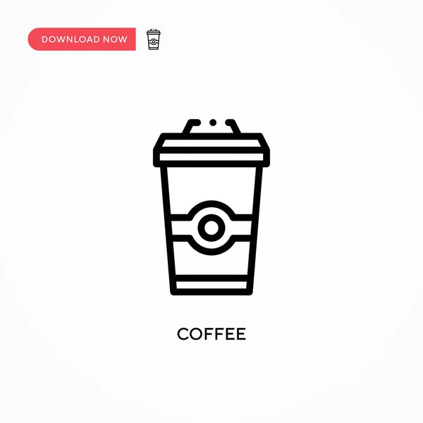 Coffee Vector Icon Modern Simple Flat Vector Illustration Web Site — Stock Vector