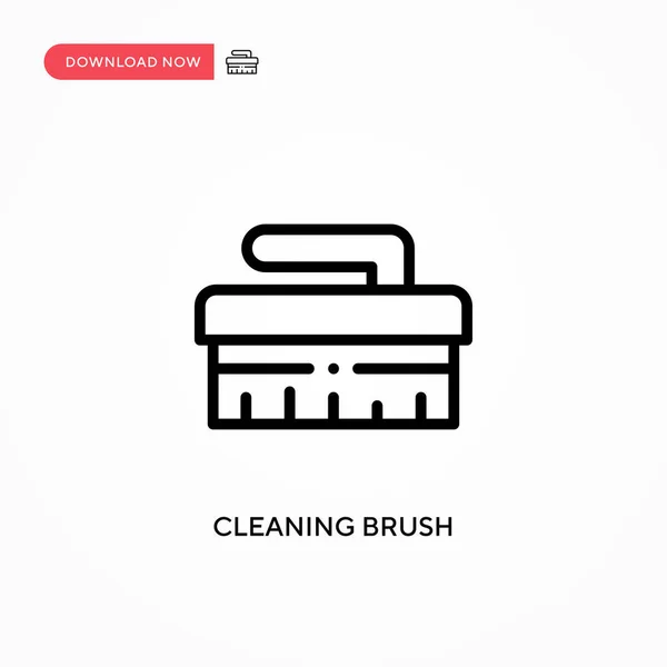 Pinselvektorsymbol Reinigen Moderne Einfache Flache Vektordarstellung Für Website Oder Mobile — Stockvektor