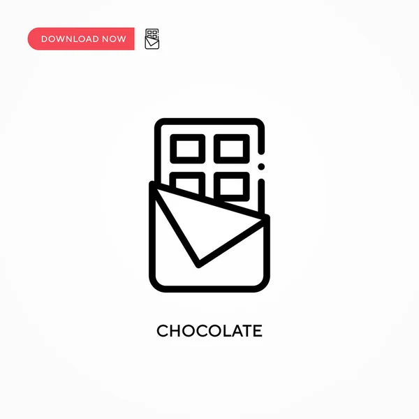 Ícone Vetor Chocolate Ilustração Vetorial Plana Moderna Simples Para Web — Vetor de Stock