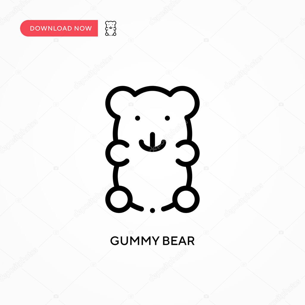 Gummy bear vector icon. Modern, simple flat vector illustration for web site or mobile app