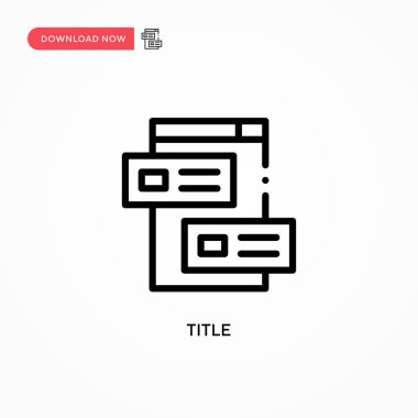 Başlık vektör simgesi. Web sitesi veya mobil uygulama için modern, basit düz vektör çizimi