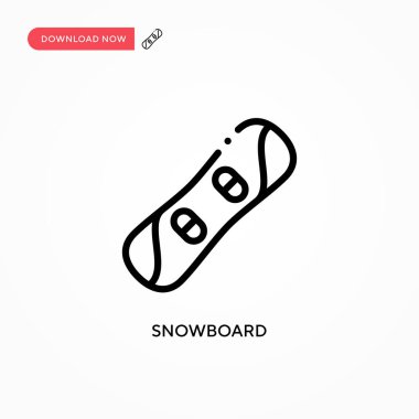 Snowboard vektör simgesi. Web sitesi veya mobil uygulama için modern, basit düz vektör çizimi
