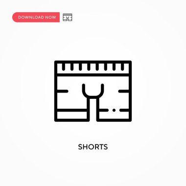 Kısa vektör simgesi. Web sitesi veya mobil uygulama için modern, basit düz vektör çizimi