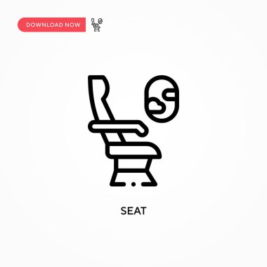 Koltuk vektör simgesi. Web sitesi veya mobil uygulama için modern, basit düz vektör çizimi