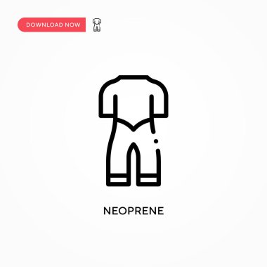 Neoprene vektör simgesi. Web sitesi veya mobil uygulama için modern, basit düz vektör çizimi