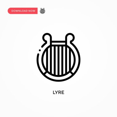 Lir vektör simgesi. Web sitesi veya mobil uygulama için modern, basit düz vektör çizimi
