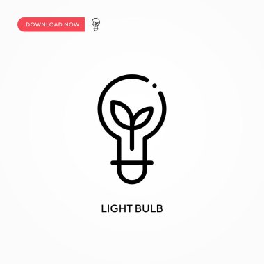 Ampul vektör simgesi. Web sitesi veya mobil uygulama için modern, basit düz vektör çizimi