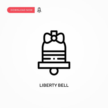Özgürlük çanı vektör simgesi. Web sitesi veya mobil uygulama için modern, basit düz vektör çizimi