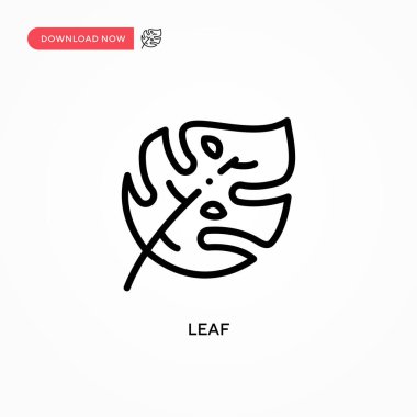 Yaprak vektör simgesi. Web sitesi veya mobil uygulama için modern, basit düz vektör çizimi