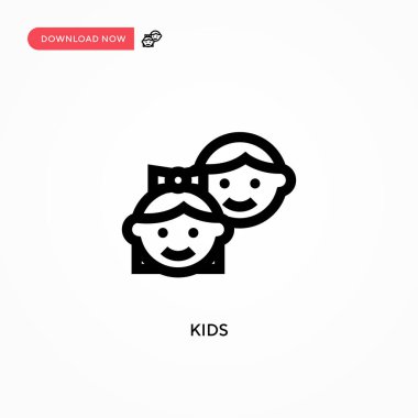 Çocuk vektör simgesi. Web sitesi veya mobil uygulama için modern, basit düz vektör çizimi