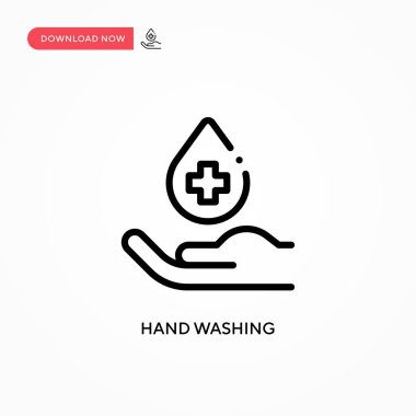 El yıkama vektör simgesi. Web sitesi veya mobil uygulama için modern, basit düz vektör çizimi