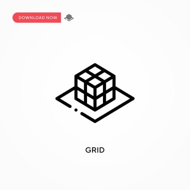 Izgara vektör simgesi. Web sitesi veya mobil uygulama için modern, basit düz vektör çizimi