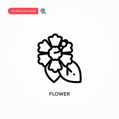 Çiçek vektör simgesi. Web sitesi veya mobil uygulama için modern, basit düz vektör çizimi
