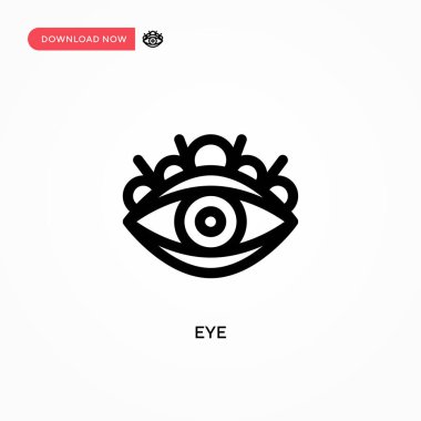 Göz vektör simgesi. Web sitesi veya mobil uygulama için modern, basit düz vektör çizimi