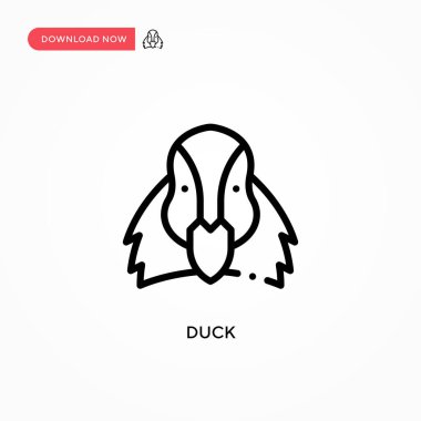 Ördek vektör simgesi. Web sitesi veya mobil uygulama için modern, basit düz vektör çizimi