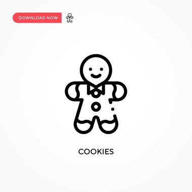 Kurabiye vektör simgesi. Web sitesi veya mobil uygulama için modern, basit düz vektör çizimi