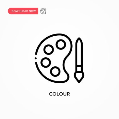 Renk vektör simgesi. Web sitesi veya mobil uygulama için modern, basit düz vektör çizimi