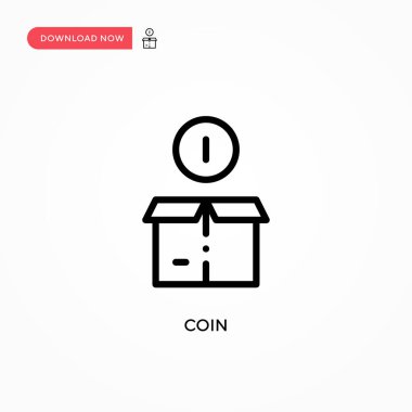 Sikke vektör simgesi. Web sitesi veya mobil uygulama için modern, basit düz vektör çizimi