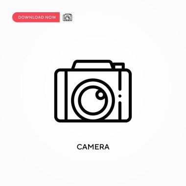 Kamera vektör simgesi. Web sitesi veya mobil uygulama için modern, basit düz vektör çizimi