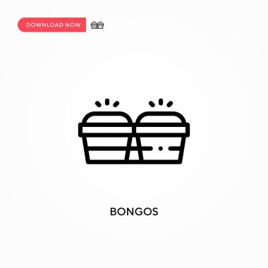 Bongo vektör simgesi. Web sitesi veya mobil uygulama için modern, basit düz vektör çizimi