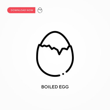 Haşlanmış yumurta vektör simgesi. Web sitesi veya mobil uygulama için modern, basit düz vektör çizimi