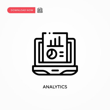 Analitik vektör simgesi. Web sitesi veya mobil uygulama için modern, basit düz vektör çizimi