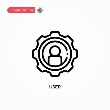 Kullanıcı vektör simgesi. Web sitesi veya mobil uygulama için modern, basit düz vektör çizimi
