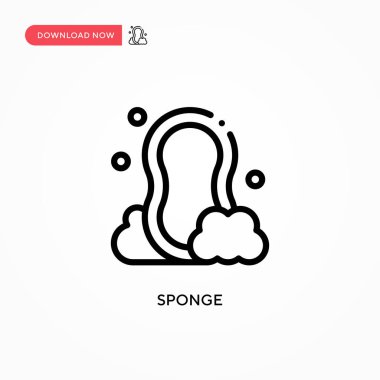 Sünger vektör simgesi. Web sitesi veya mobil uygulama için modern, basit düz vektör çizimi