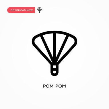 Pom-pon vektör simgesi. Web sitesi veya mobil uygulama için modern, basit düz vektör çizimi