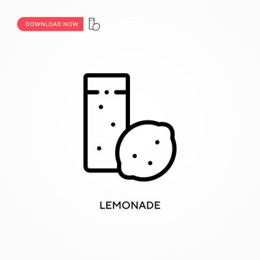 Limonata vektör simgesi. Web sitesi veya mobil uygulama için modern, basit düz vektör çizimi