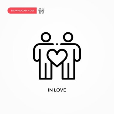 Aşk vektör ikonu. Web sitesi veya mobil uygulama için modern, basit düz vektör çizimi