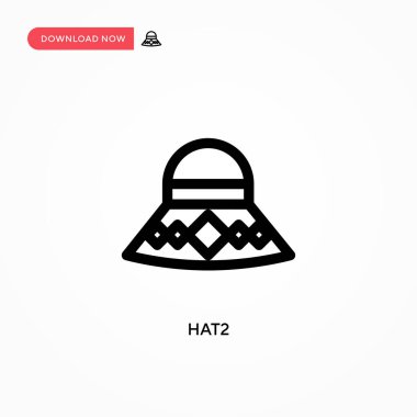 Hat2 vektör simgesi. Web sitesi veya mobil uygulama için modern, basit düz vektör çizimi