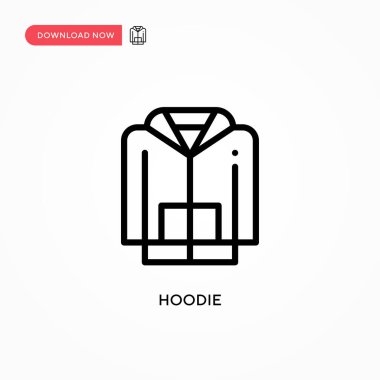 Kapüşonlu vektör ikonu. Web sitesi veya mobil uygulama için modern, basit düz vektör çizimi