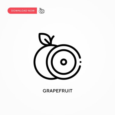 Greyfurt vektör simgesi. Web sitesi veya mobil uygulama için modern, basit düz vektör çizimi