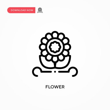Çiçek vektör simgesi. Web sitesi veya mobil uygulama için modern, basit düz vektör çizimi