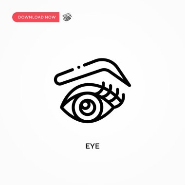 Göz vektör simgesi. Web sitesi veya mobil uygulama için modern, basit düz vektör çizimi
