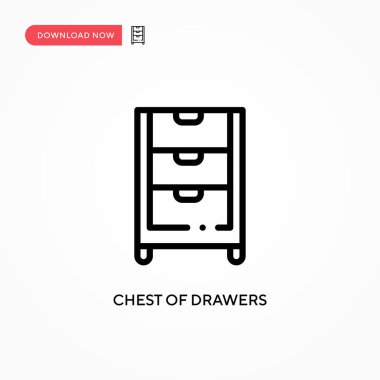 Çekmece vektör simgesi. Web sitesi veya mobil uygulama için modern, basit düz vektör çizimi