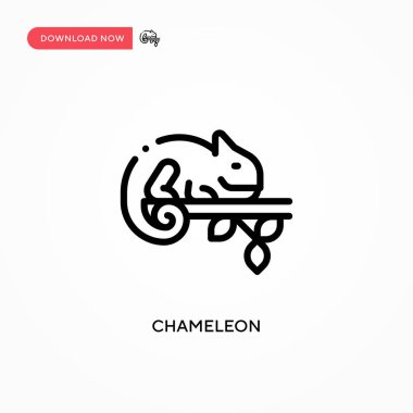 Bukalemun vektör simgesi. Web sitesi veya mobil uygulama için modern, basit düz vektör çizimi