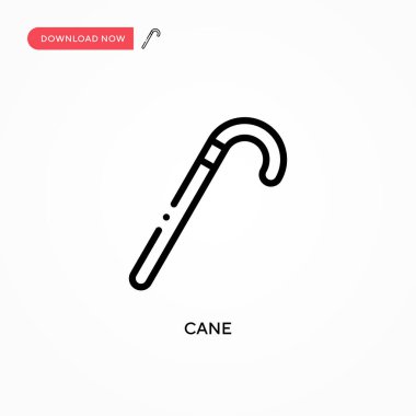 Cane vektör simgesi. Web sitesi veya mobil uygulama için modern, basit düz vektör çizimi