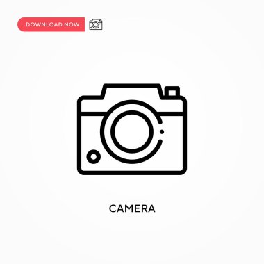 Kamera vektör simgesi. Web sitesi veya mobil uygulama için modern, basit düz vektör çizimi