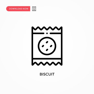 Bisküvi vektör simgesi. Web sitesi veya mobil uygulama için modern, basit düz vektör çizimi