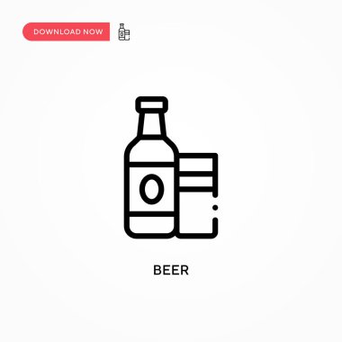 Bira vektör simgesi. Web sitesi veya mobil uygulama için modern, basit düz vektör çizimi