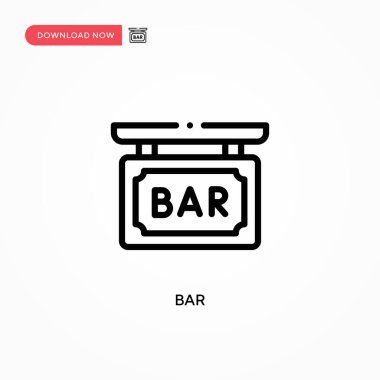 Bar vektör simgesi. Web sitesi veya mobil uygulama için modern, basit düz vektör çizimi