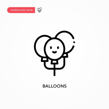 Balon vektör simgesi. Web sitesi veya mobil uygulama için modern, basit düz vektör çizimi