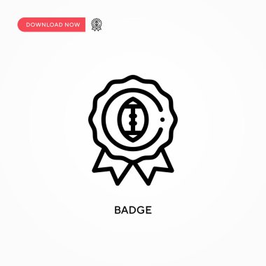 Rozet vektör simgesi. Web sitesi veya mobil uygulama için modern, basit düz vektör çizimi