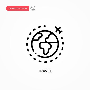 Seyahat vektör simgesi. Web sitesi veya mobil uygulama için modern, basit düz vektör çizimi