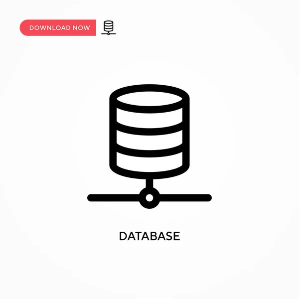 Database Vector Icon Modern Simple Flat Vector Illustration Web Site — Stock Vector